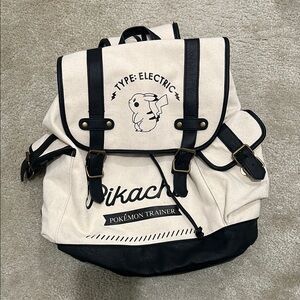 Trainer Pikachu Cream and Black Backpack